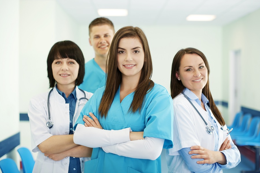 foto di gruppo di infermieri